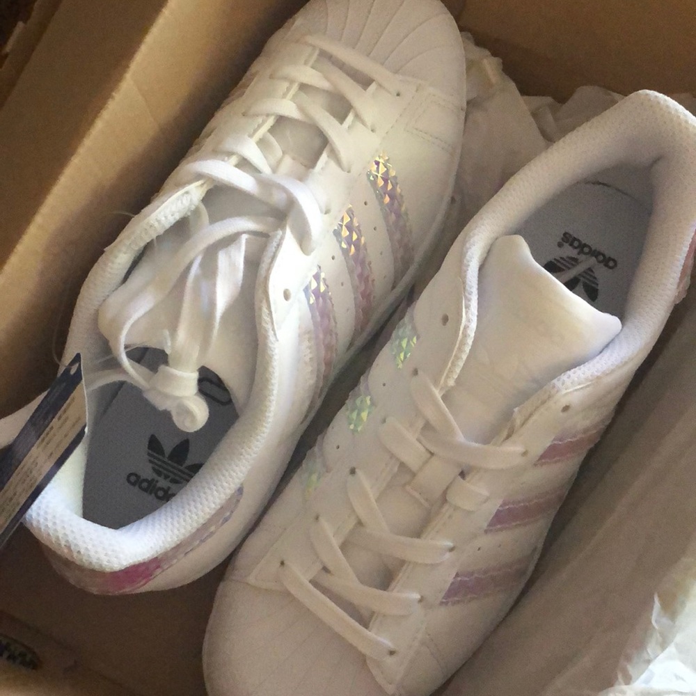 Kids Adidas Holographic Superstars